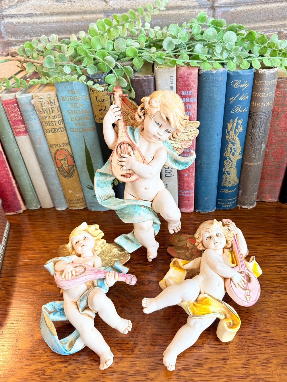 1984 Fontanini Simonelli Depose Italy Cherub Wall Plaques Set of 3